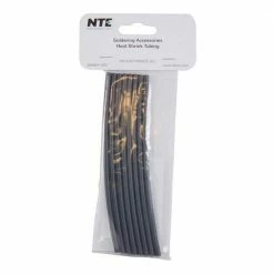 NTE Electronics Black Dual Wall Cross-Linked Adhesive Lined 6-Inch Heat Shrink Tubing
