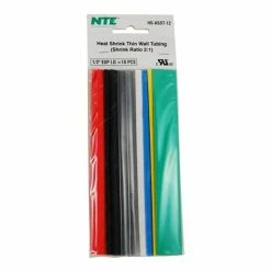 NTE Electronics Multi Color 1/2-inch Heat Shrink Tubing Assortment
