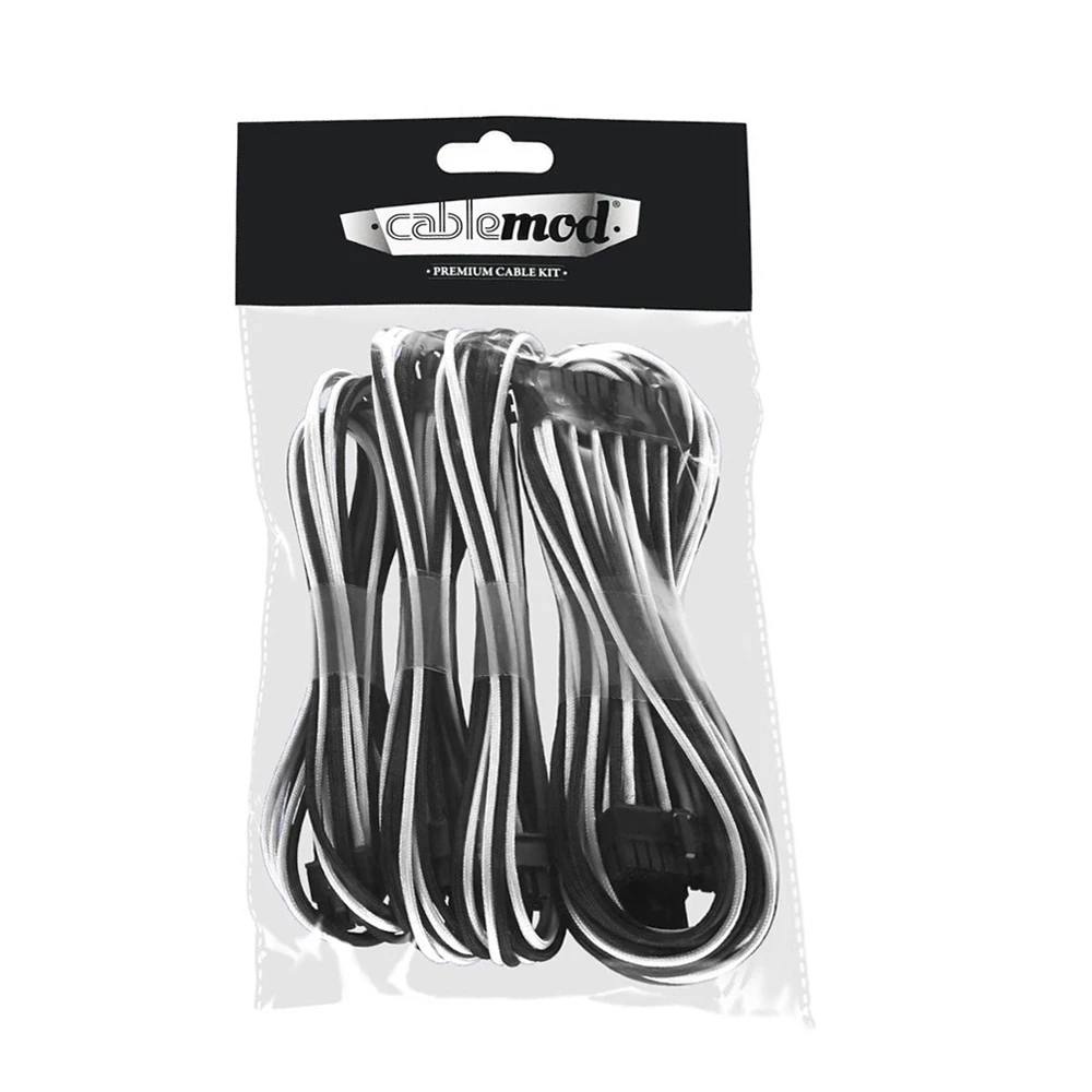 CableMod E-Series G2/G3/P2/T2 Basic Cable Kit - MC Edition - Black/White 2 CableMod E-Series G2/G3/P2/T2 Basic Cable Kit - MC Edition - Black/White - Image 2