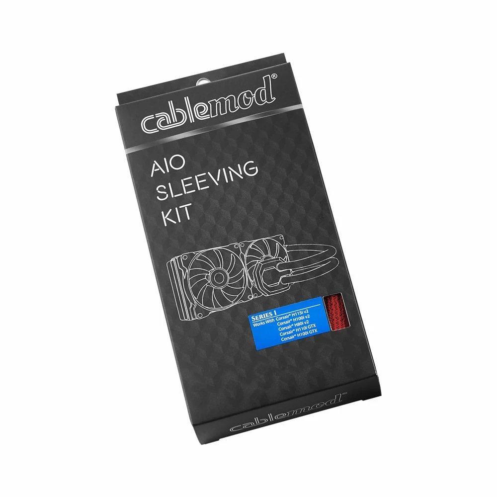 CableMod AIO Sleeving Kit Series 1 For Corsair Hydro Gen 2 - Red 3 CableMod AIO Sleeving Kit Series 1 For Corsair Hydro Gen 2 - Red - Image 3