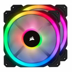 Corsair LL140 RGB Hydraulic Bearing 140mm Case Fan With Lighting Node Pro - Twin Pack