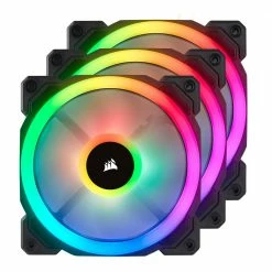 Corsair LL120 RGB Hydraulic Bearing 120mm Case Fan With Lighting Node Pro - Triple Pack