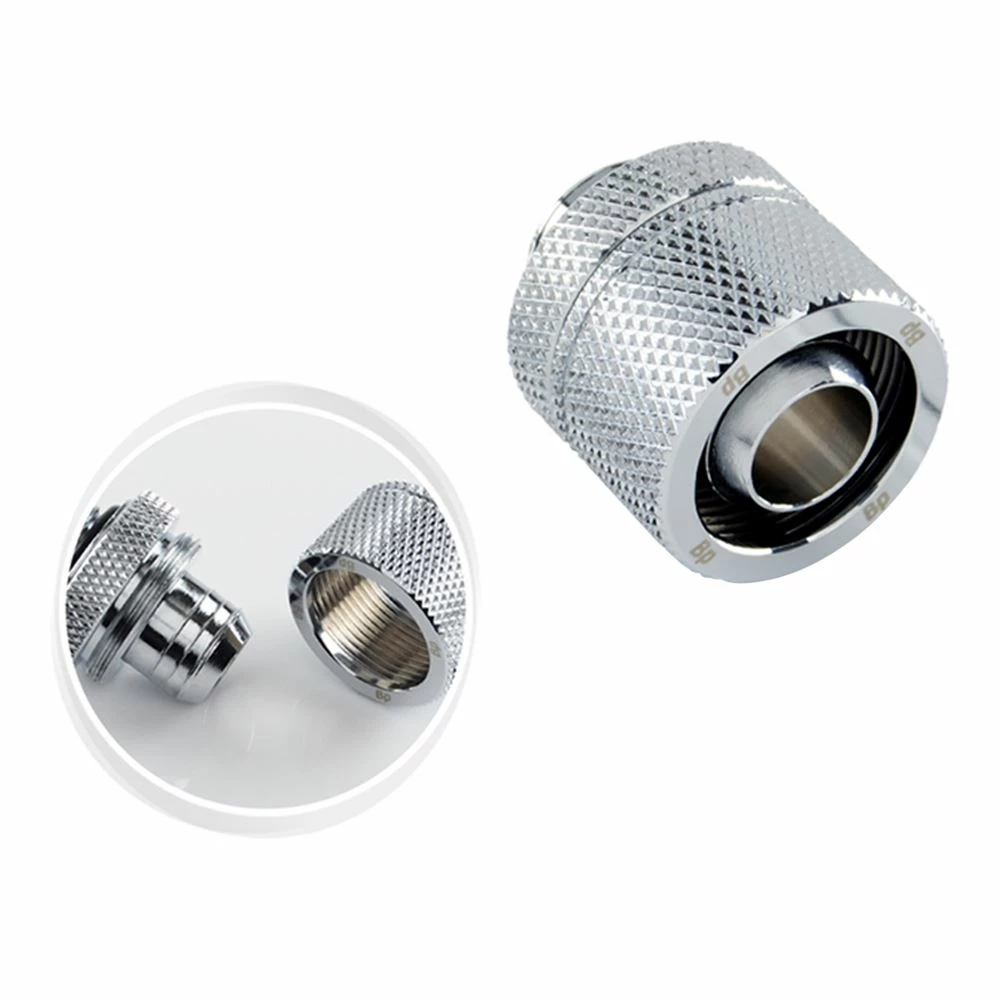 Bitspower G 1/4" Straight Compression Fitting - Silver 1 Bitspower G 1/4" Straight Compression Fitting - Silver