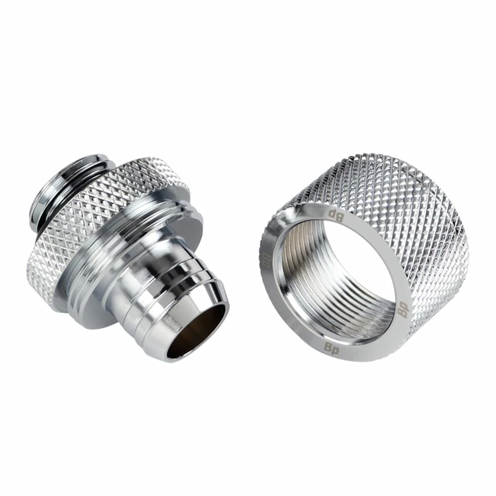 Bitspower G 1/4" Straight Compression Fitting - Silver 2 Bitspower G 1/4" Straight Compression Fitting - Silver - Image 2