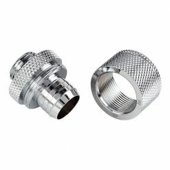Bitspower G 1/4" Straight Compression Fitting - Silver -LIAN LI Sales 486862 427336 03 front zoom