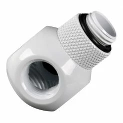 Bitspower G 1/4" Q-Rotary Swivel Adapter Fitting - Deluxe White -LIAN LI Sales 486867 427385 03 front zoom