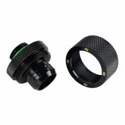 Bitspower G 1/4" Straight Compression Fitting - Black