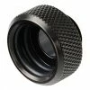 Bitspower G 1/4" Straight Ridged Compression Fitting - Black