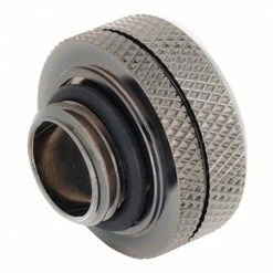 Bitspower G 1/4" Enhanced Straight Compression Fitting - Black Sparkle