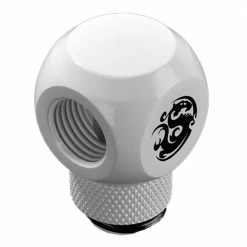 Bitspower G 1/4" T-Rotary Swivel Adapter Fitting - Deluxe White