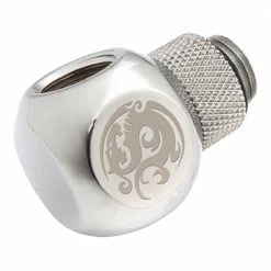 Bitspower G 1/4" T-Rotary Swivel Adapter Fitting - Silver -LIAN LI Sales 486904 427799 03 front zoom