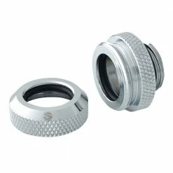 Bitspower G 1/4" Enhanced Straight Compression Fitting - Silver -LIAN LI Sales 486918 427930 03 front zoom