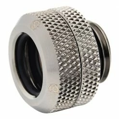Bitspower G 1/4" Enhanced Straight Compression Fitting - Black Sparkle -LIAN LI Sales 486919 427948 03 front zoom