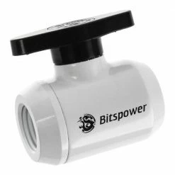 Bitspower G 1/4" Mini-Valve Straight Fitting - Deluxe White