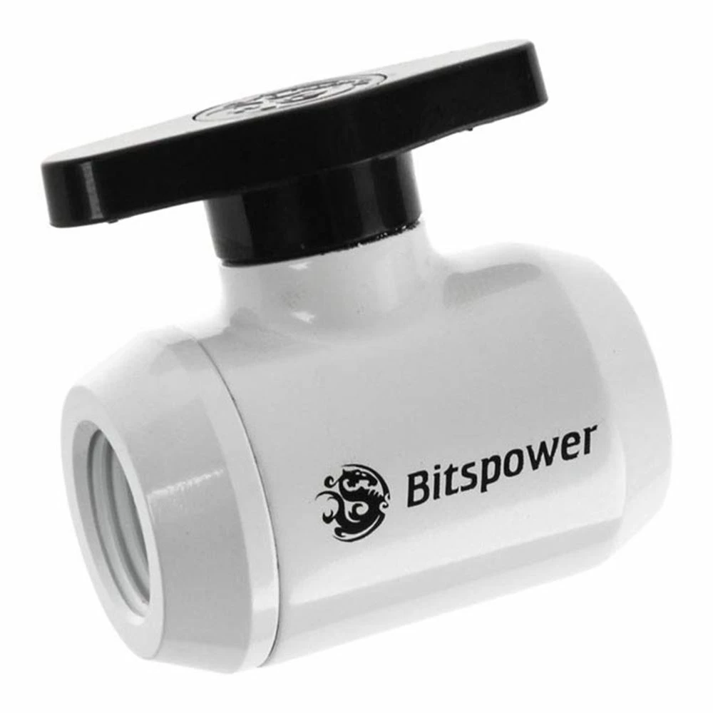 Bitspower G 1/4" Mini-Valve Straight Fitting - Deluxe White 1 Bitspower G 1/4" Mini-Valve Straight Fitting - Deluxe White