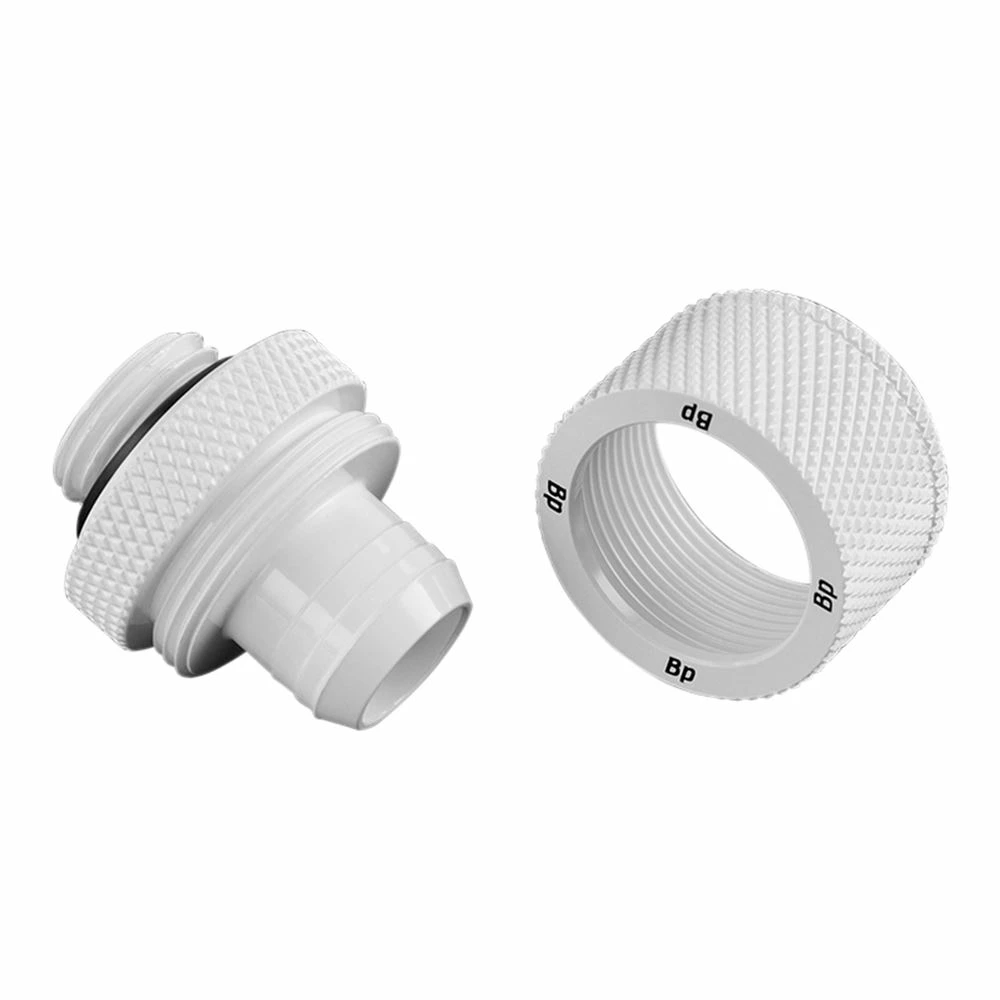 Bitspower G 1/4" Straight Compression Fitting - White 3 Bitspower G 1/4" Straight Compression Fitting - White - Image 3