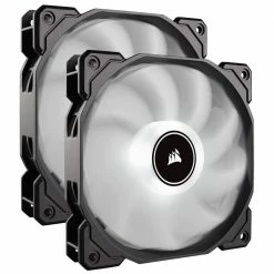Corsair AF140 White LED Hydraulic Bearing 140mm Case Fan - Twin Pack
