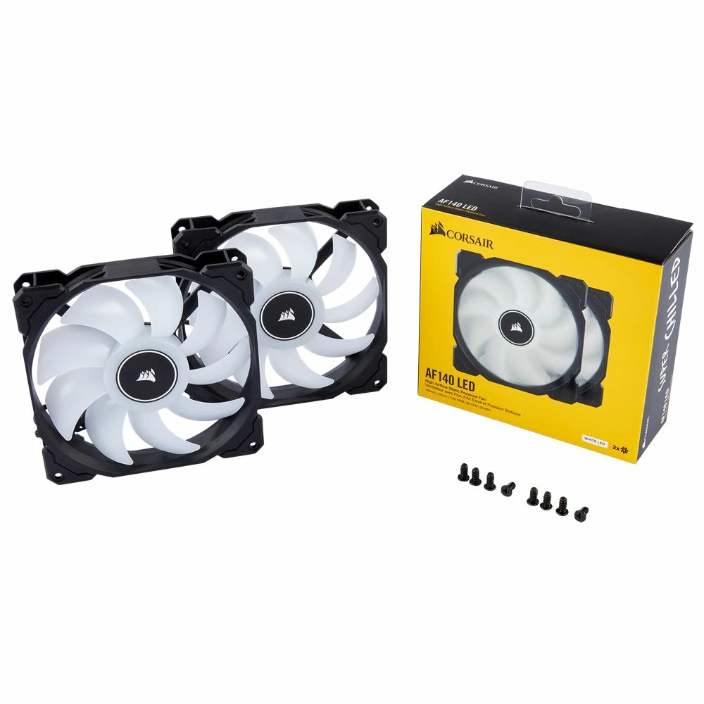 Corsair AF140 White LED Hydraulic Bearing 140mm Case Fan - Twin Pack 2 Corsair AF140 White LED Hydraulic Bearing 140mm Case Fan - Twin Pack - Image 2