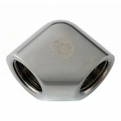 Bitspower 90-Degree With Dual Inner G1/4" Extender - Black Sparkle