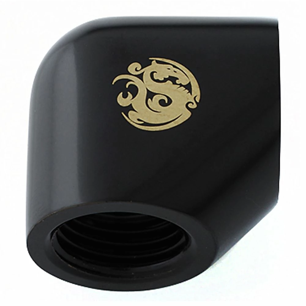 Bitspower 90-Degree With Dual Inner G1/4" Extender - Matte Black 3 Bitspower 90-Degree With Dual Inner G1/4" Extender - Matte Black - Image 3