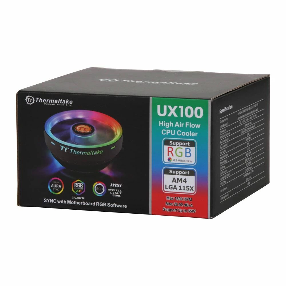 Thermaltake UX100 ARGB Universal CPU Cooler 5 Thermaltake UX100 ARGB Universal CPU Cooler - Image 5