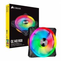 Corsair QL140 RGB Hydraulic Bearing 140mm Case Fan -LIAN LI Sales 615413 051870 06 package zoom