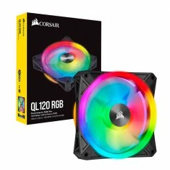 Corsair QL120 RGB Hydraulic Bearing 120mm Case Fan -LIAN LI Sales 615415 051854 06 package zoom