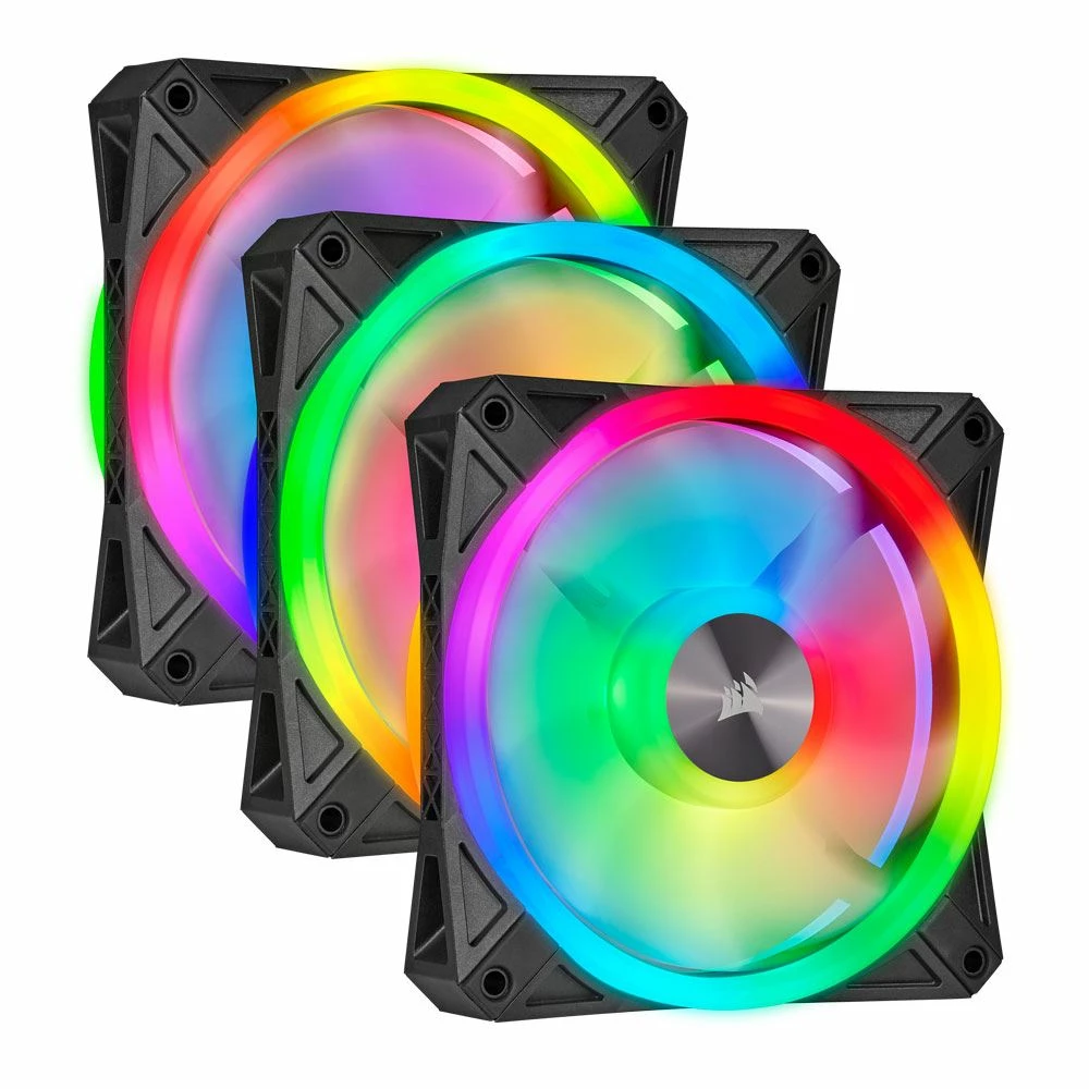 Corsair QL120 RGB Hydraulic Bearing 120mm Case Fan - 3 Pack 1 Corsair QL120 RGB Hydraulic Bearing 120mm Case Fan - 3 Pack