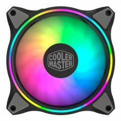 Cooler Master MasterFan MF120 Halo Duo-Ring ARGB Lighting Rifle Bearing 120mm Case Fan 24 Independently-Controlled LEDS; Absorbing Rubber Pads; PWM Static Pressure For Computer Case & Liquid Radiator