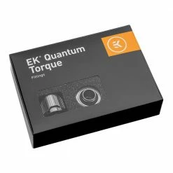 EKWB EK-Quantum Torque STC-12/16 Compression Fitting For Soft Tubing, 12/16mm (7/16" ID, 5/8" OD), Nickel, 6-Pack -LIAN LI Sales 626931 159095 03 package zoom