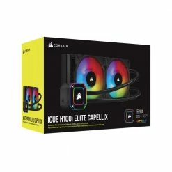 Corsair ICUE H100i ELITE CAPELLIX 240mm RGB Water Cooling Kit -LIAN LI Sales 627101 187856 08 package zoom