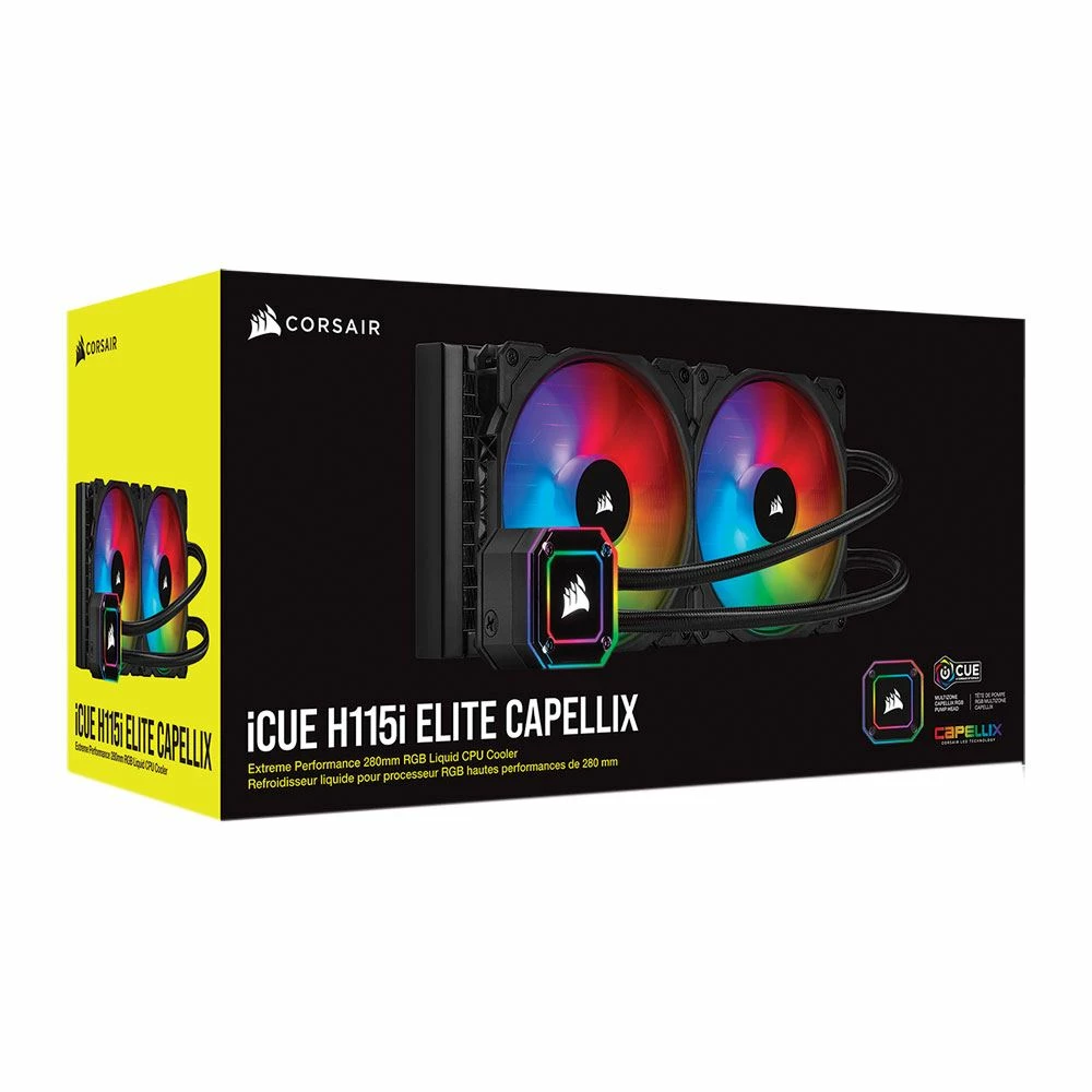 Corsair ICUE H115i ELITE CAPELLIX RGB V2 280mm Water Cooling Kit 7 Corsair ICUE H115i ELITE CAPELLIX RGB V2 280mm Water Cooling Kit - Image 7
