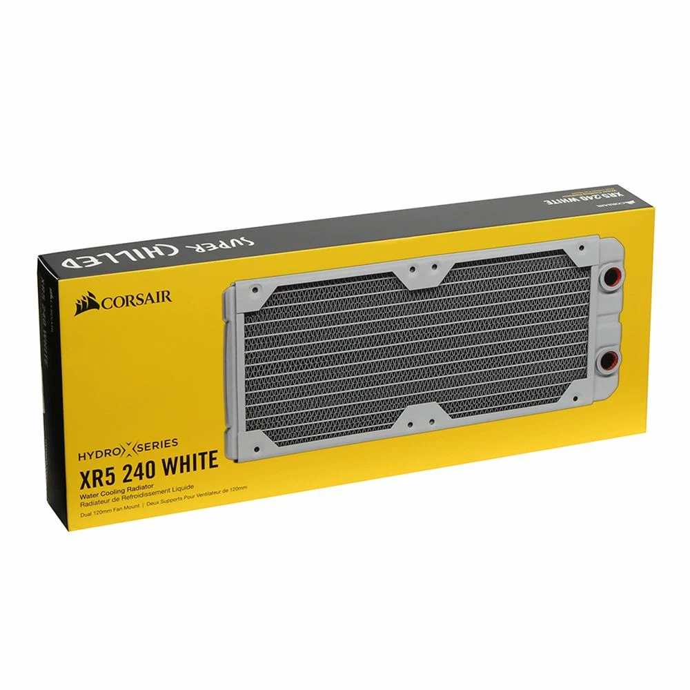 Corsair Hydro X Series XR5 240mm Water Cooling Radiator - White 5 Corsair Hydro X Series XR5 240mm Water Cooling Radiator - White - Image 5