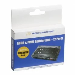 Micro Connectors 12 Port ARGB/PWM Fan And Light Splitter Hub With Magnetic Base -LIAN LI Sales 631736 215426 05 package zoom