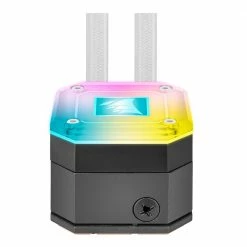 Corsair ICUE H100i ELITE CAPELLIX 240mm RGB Water Cooling Kit - White -LIAN LI Sales 632325 222521 03 front zoom