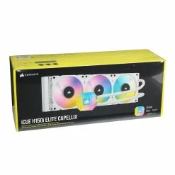 Corsair ICUE H150i ELITE CAPELLIX 360mm RGB Water Cooling Kit - White -LIAN LI Sales 632326 222778 05 package zoom
