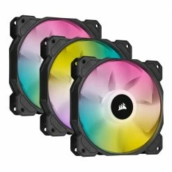 Corsair ICUE SP120 RGB ELITE Performance Hydraulic Bearing 120mm Case Fan With ICUE Node CORE - 3 Pack