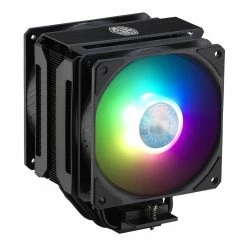 Cooler Master MasterAir MA612 Stealth ARGB CPU Air Cooler Push-Pull SickleFlow 120 V2 ARGB Fans; 6 Heat Pipe Array; Unlimited RAM Clearance; Controller Included