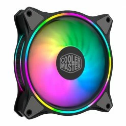 Cooler Master MasterFan MF140 Halo Duo-Ring ARGB Lighting, 24 Independently LEDs, 140mm PWM Static Pressure Fan, Absorbing Pads For Computer Case & Liquid Radiator