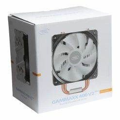 Deep Cool GAMMAXX400V2 Blue CPU Air Cooler With 4 Heatpipes, 120mm PWM Fan And Blue LED For Intel/AMD CPUs -LIAN LI Sales 637384 273896 05 package zoom