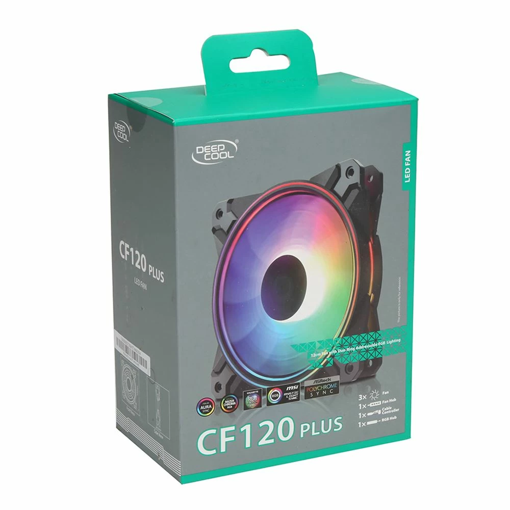 Deep Cool CF120 PLUS 120mm Case Fan - Black 3 Pack 5 Deep Cool CF120 PLUS 120mm Case Fan - Black 3 Pack - Image 5