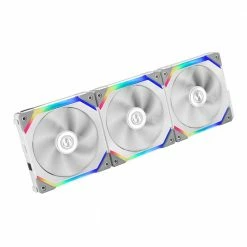 Lian Li UNI SL140 RGB Fluid Dynamic Bearing 140mm Case Fan - White Two Pack -LIAN LI Sales 638098 281261 03 front zoom