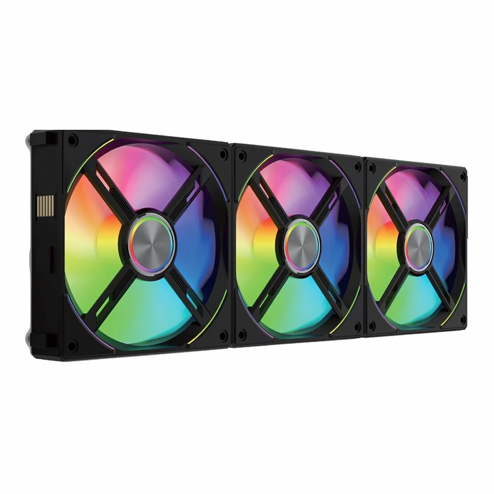 Lian Li UNI AL120 RGB Fluid Dynamic Bearing 120mm Case Fan - Black 3-Pack 1 Lian Li UNI AL120 RGB Fluid Dynamic Bearing 120mm Case Fan - Black 3-Pack