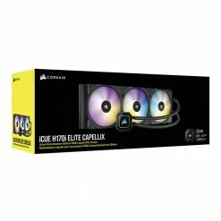 Corsair ICUE H170i ELITE CAPELLIX 420mm RGB All-in-One Water Cooling Kit - Black -LIAN LI Sales 638199 297697 04 package zoom