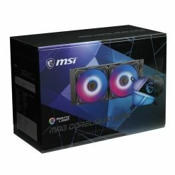 MSI MAG CORELIQUID C240 240mm RGB Water Cooling Kit - Black -LIAN LI Sales 640409 313791 03 package zoom