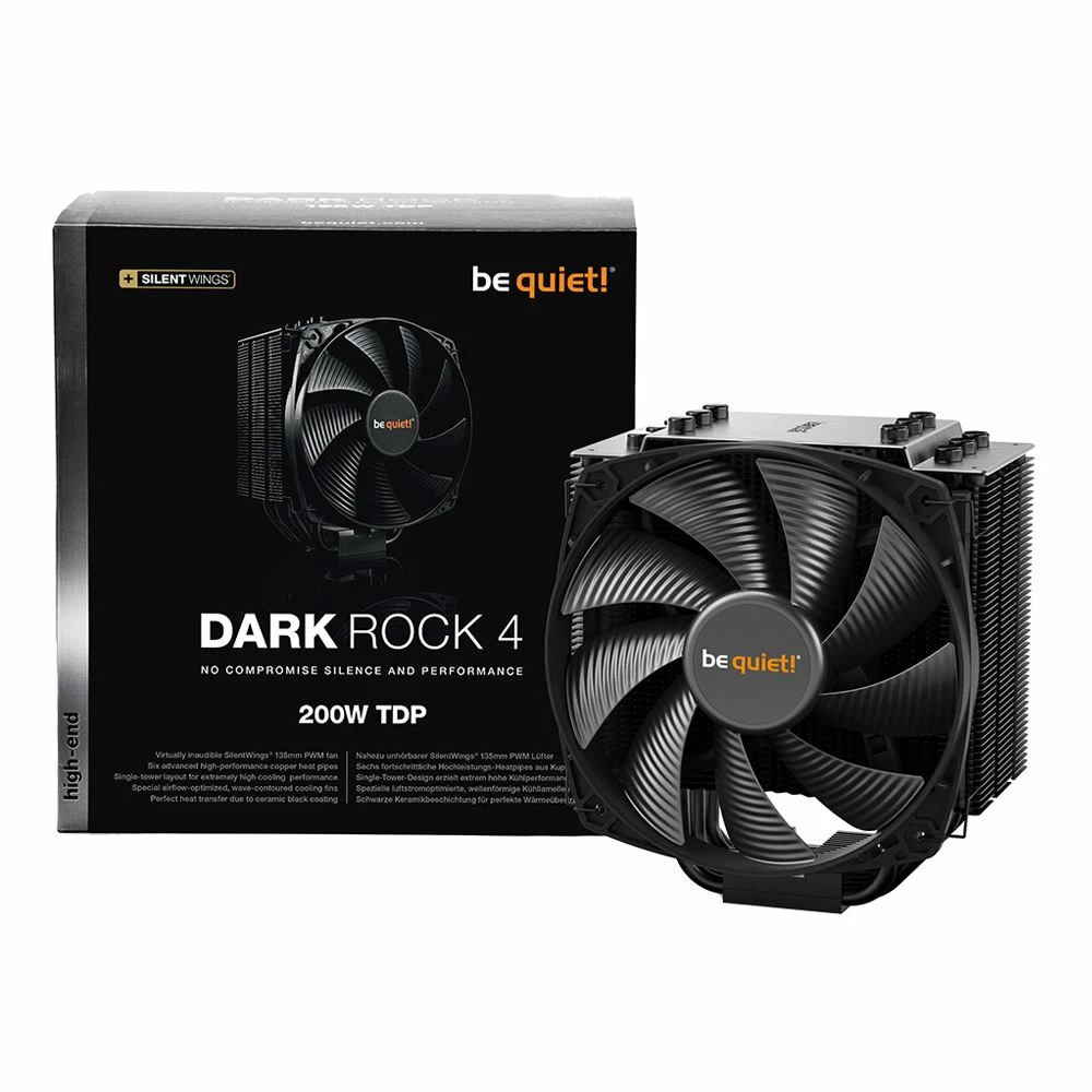 Be Quiet DARK ROCK 4 Black Universal CPU Cooler 4 Be Quiet DARK ROCK 4 Black Universal CPU Cooler - Image 4