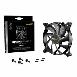 Be Quiet Shadow Wings 2 Rifle Bearing 140mm Case Fan -LIAN LI Sales 640539 337980 03 package zoom