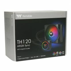 Thermaltake TH120 ARGB Motherboard Sync Edition 120mm RGB All-In-One Water Cooling Kit -LIAN LI Sales 644881 356170 04 package zoom