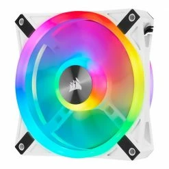 Corsair QL120 White RGB Hydraulic Bearing 120mm Case Fan - 3 Pack With ICUE Node CORE 10 Corsair QL120 White RGB Hydraulic Bearing 120mm Case Fan - 3 Pack With ICUE Node CORE -LIAN LI Sales 644990 365007 05 front zoom