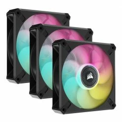 Corsair ML120 RGB ELITE Magnetic Levitation Bearing 120mm Case Fan With Lightning Node CORE - 3 Pack